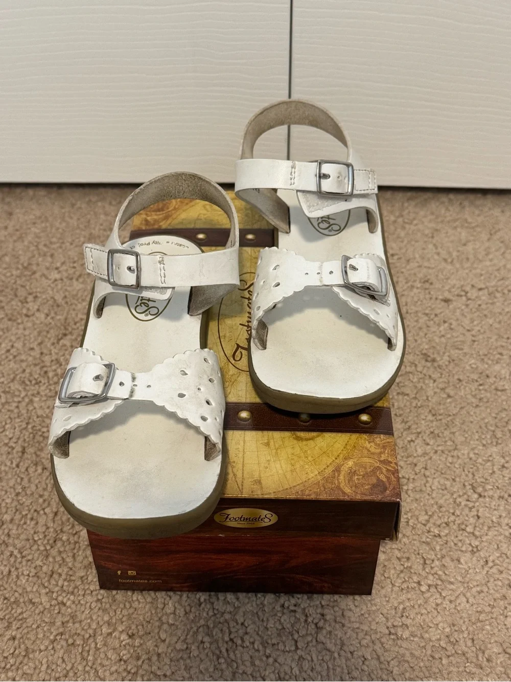 Footmates Ariel White Girls Sandals Size 13